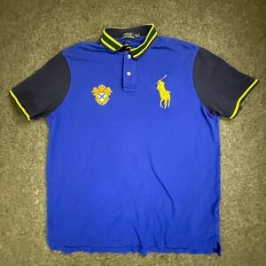 Polo Ralph Lauren Classic Fit Crest Big Pony Polo Shirt Mens XL Blue Rugby Style